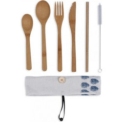 Σετ μαχαιροπίρουνα Bamboo Livoo MES134 χρώματος Wood