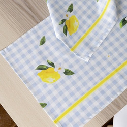 Σετ Αλέκιαστα Σουπλά (2τμχ) Lemon Tree Nima Home Λευκό|Γαλάζιο|Κίτρινο 35x50