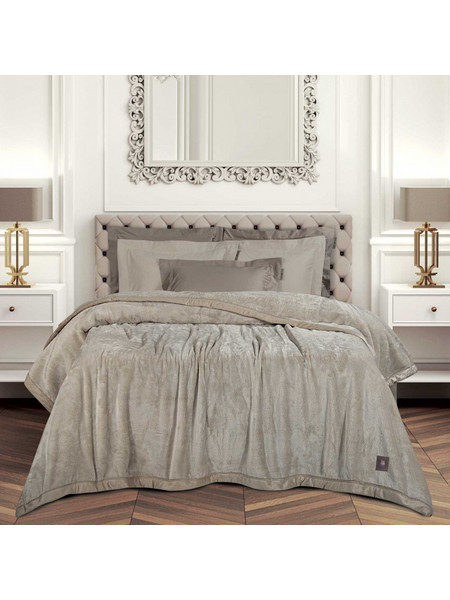 GREENWICH POLO CLUB ΚΟΥΒΕΡΤΑ VELOUR KING ESSENTIAL 3972 TAUPE