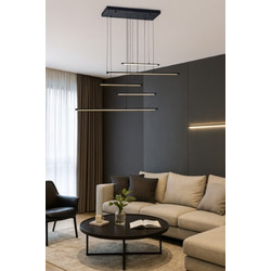 Κρεμαστό Φωτιστικό Μαύρο LED Ράγα 125x150cm For Home - For Home