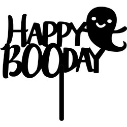 Cake Topper happy Booday Μαύρο