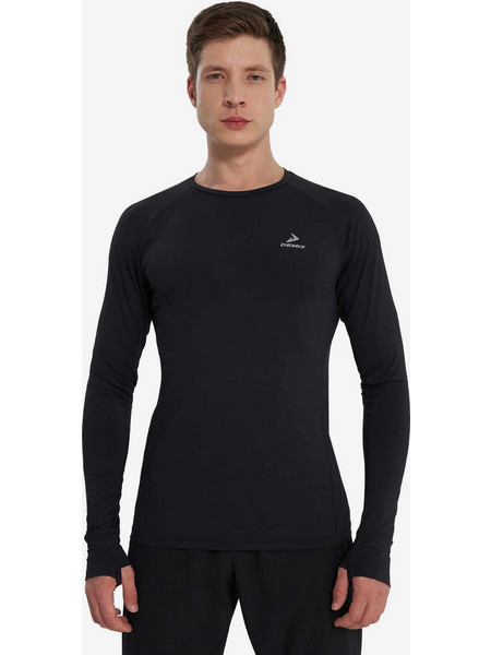 DEMIX Μακρυμάνικη Μπλούζα M D Running Trail LS T-Shirt BLACK άνδρες