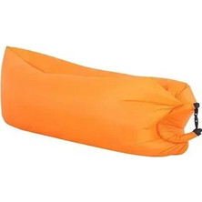 Φουσκωτό Στρώμα & Κάθισμα Ξαπλώστρα Lazy Bag Inflatable Air Sofa 185CM, σε πορτοκαλί χρώμα