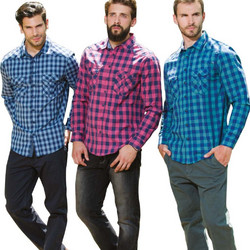 Πουκάμισο Slim fit μακρυμάνικο DOUBLE GS-440