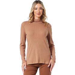 ANNA RAXEVSKY Γυναικεία καφέ πλεκτό ριπ ζιβάγκο B25225 BROWN