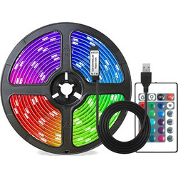 Ταινία Led RGB 5050 USB με τηλεχειριστήριο - 5 μέτρα