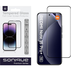 CURVY GLASS SONIQUE PREMIUM SERIES HD FULL COVER 9H XIAOMI REDMI NOTE 15 PRO+ PLUS 5G ΜΑΥΡΟ