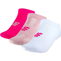 4F Over The Ankle Training Γυναικείες Κάλτσες Φούξια 3τεμ 4FWMM00UFSOF202