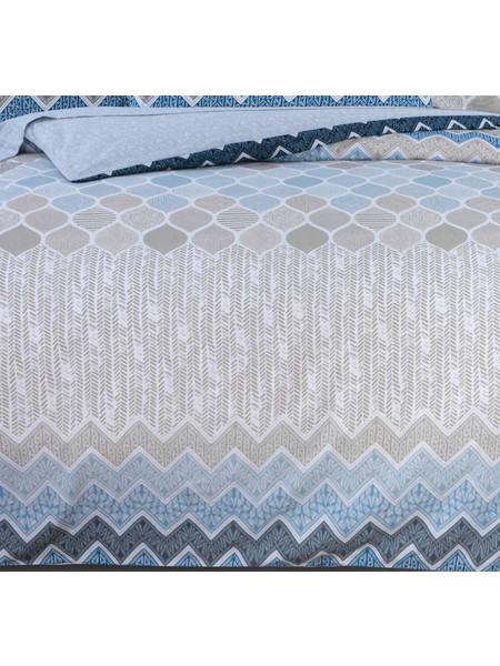 Σετ Παπλωματοθήκη Μονή Kiris Blue 2Τμχ 160X240 Espree
