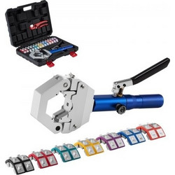 Πρεσαριστής Υδραυλικών Σωλήνων VEVOR, Hydra-Krimp AC Hose Crimper Kit με 7 Καλούπια Snap-On, Ενσωματωμένο Χειροκίνητο Υδραυλικό Εργαλείο Πρεσαρίσματος A/C Σωλήνων για Επισκευή Αυτοκινήτων & Κλιματισμο