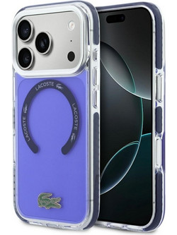 Lacoste Shockproof Transparent Frosted MagSafe Case for iPhone 17 Pro marine - (LCHMP17LUGCOV)