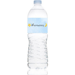 Ετικέτα Νερού Βάπτισης για μπουκάλι 0,5L Αυτοκόλλητη 20 x 4 εκατοστά με Μπαλόνια, BOHO