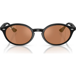 Ray-Ban RB4315 60140 Ανδρικά Γυαλιά Ηλίου Στρογγυλά Κοκάλινα Μαύρα με Χρυσό Φακό