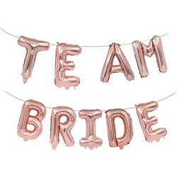 Μπαλόνι ροζ χρυσό Τeam Bride (9 τεμ)