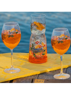 Κανάτα Με Ποτήρια Cocktail (Σετ 3Τμχ) 127RKL1229 9,8x9,8x24/7,8x7,8x21,9cm 1000/540ml Multi-Clear Hermia Γυαλί