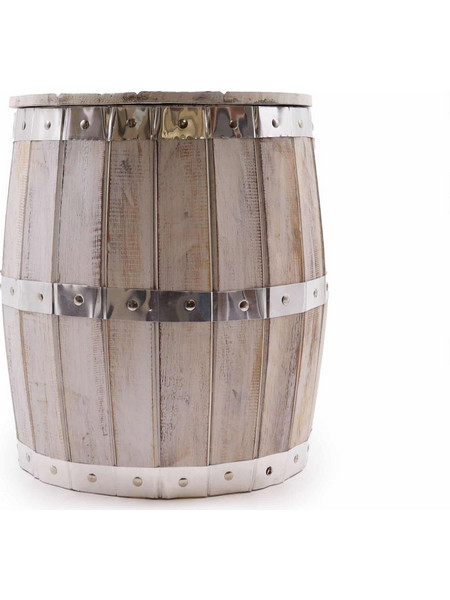 Beer Barrel Stool - Whitewash
