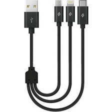 ttec Alumicable Mini Trio 30cm Charge Cable (2DK31) (TTEC2DK31)