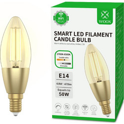 Smart Lamp E14 Woox R5141 LED Candle Filament Wi-Fi & Bluetooth 470lm 4.9W Gold