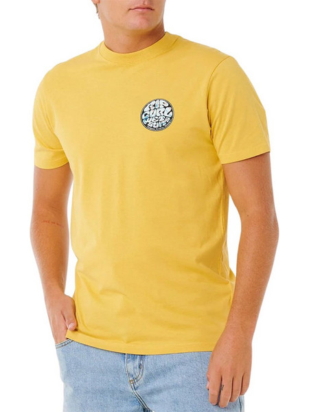 RIP CURL WETTIE PASSAGE ICON TEE OCHRE