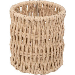 Ποτήρι αποθ.γραφείου τεχνητή RAFFIA φυσικό Φ9,5Η10cm