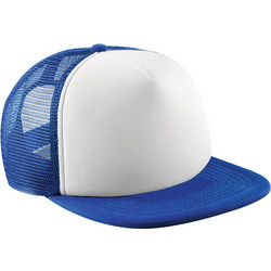 Παιδικό Καπέλο Trucker B645b Beechfield Vintage Snapback Bright Royal/White