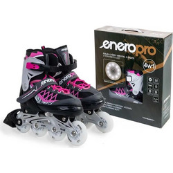 Πατίνια Rollers Skates ENERO PRO LED 4 σε 1 Ροζ-Γκρι