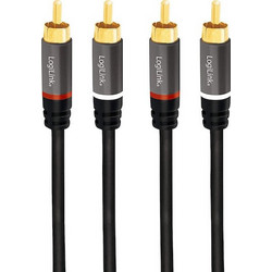 LogiLink Cable 2x RCA male - 2x RCA male 7.5m CA1208