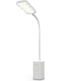 NEDIS LTLR10WT Επιτραπέζιο φωτιστικό γραφείου LED με σφιγκτήρα, 90lm σε λευκό χρώμα