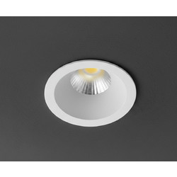 DOT KLV-101-0304 Χωνευτό Φωτιστικό Downlight Σποτ LED 5W 650lm 38 AC 220-240V IP20 Φυσικό Λευκό 4500K - Bridgelux COB Chip & TUV SUD Driver - Λευκό Ματ - Μ4 x Π4 x Υ5.9 / Q3.5