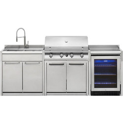 Κουζίνα Εξωτερικής Χρήσης STEEL SWING 9SK9BQRD25063SS - BBQ STEEL 90εκ. - Ψυγείο Βιτρίνα