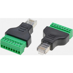 Techly IADAP TB8T-RJ45M Αρσενικός RJ45 σε Terminal Block 8 Pin - Βιδωτές Επαφές