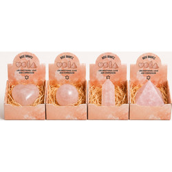 Four Gemstone Shapes - Rose Quartz