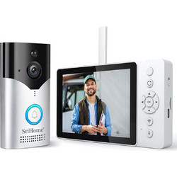 SRIHOME WIRELESS VIDEO INTERCOM SYSTEM DOORBELL CAMERA 4MP HD WIFI WHITE