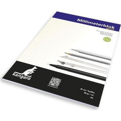ΜΠΛΟΚ ΜΙΛΙΜΕΤΡΕ KANGARO Α4 80GR 25Φ Κ-5594