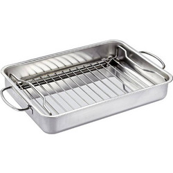 Kuchenprofi Ταψί Ψησίματος Ανοξείδωτο STYLE 34x24x5,5cm 3,6Lt Ασημί