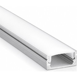 VenCore VenCore 9177-50002 - Surface Aluminum Profile 1M - Επιφανειακό Προφίλ Αλουμινίου 1 Μέτρο με Press On Γαλακτερό Κάλυμμα - Μ100 x Π1.76 x Υ0.66cm