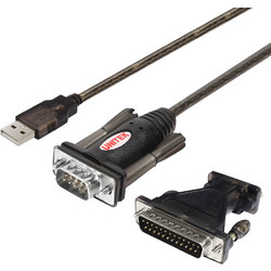 UNITEK Y-105A serial cable Black 1.5 m USB Type-A DB-9