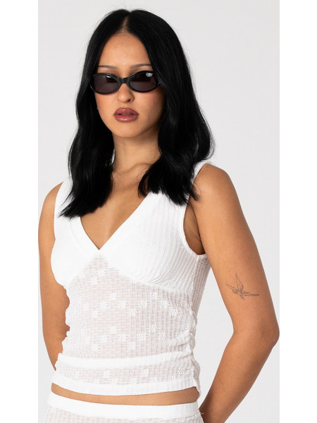 Rusty Roma Lace V Neck Top