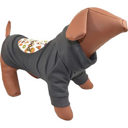Woofmoda Φούτερ Σκύλου Γκρι Junk Food 47εκ