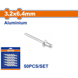 Wadfow Πριτσίνια Αλουμινίου M3.2x6.4mm 50τμχ