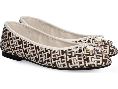TOMMY HILFIGER - Μπαλαρίνες TH CHARM JACQUARD BALLERINA ΓΥΝ.ΥΠΟΔΗΜΑ