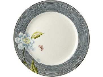 Laura Ashley Πιάτο Ρηχό Πορσελάνης Midnight Pinstripe Uni 20cm 180448