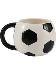 I-Total Chunky Κούπα Κεραμική Μαύρο/Λευκό ''Football'' 410ml XL2568K