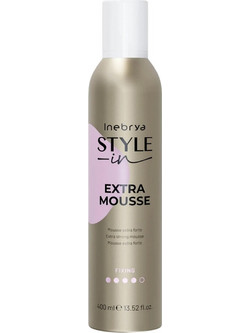 Inebrya, Style-In, Hair Styling Mousse, Fixing, Extra Strong Hold, 400 ml