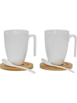 CURVE ΚΟΥΠΑ 22x22x8cm ΠΟΡΣΕΛΑΝΗ ΛΕΥΚΟ ΦΥΣΙΚΟ BAMBOO LIBERTA 030003