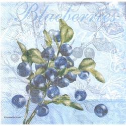 Χαρτοπετσέτα Decoupage 33x33cm Blueberries