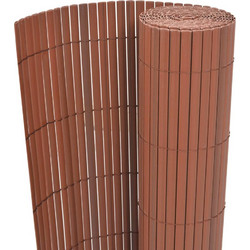 vidaXL Περίφραξη Κήπου Διπλής Όψης από PVC - Καφέ, 90 x 500 cm