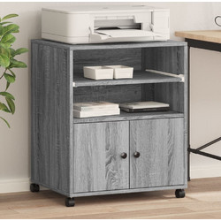 vidaXL Σταντ Εκτυπωτή Oak Επεξεργασμένο Ξύλο 60x48x74 εκ. - γκρι-sonoma, 60 x 48 x 74
