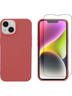 Redshield iPhone 14 TPU & Tempered Glass Red Θήκη Κινητού & Προστατευτικό Οθόνης