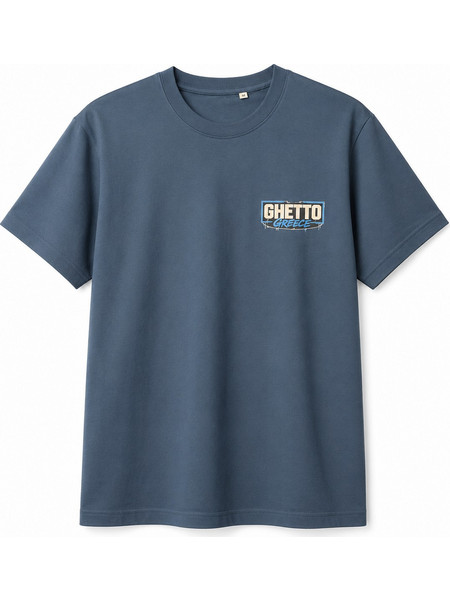 Ghetto Greece Logo T-Shirt - Blue Petrol - Regular Fit | 100% Cotton